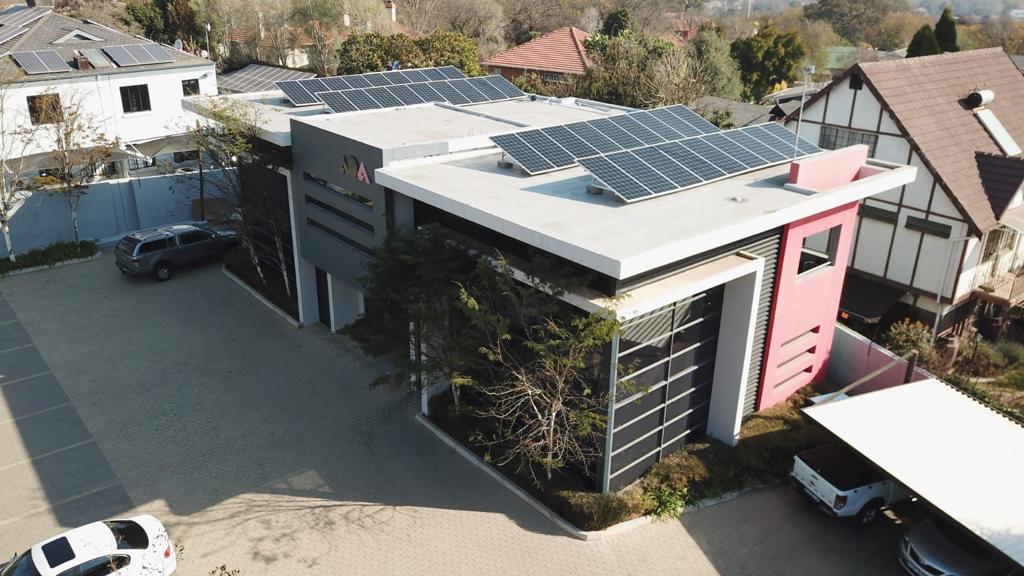 Solar panels taken with drone